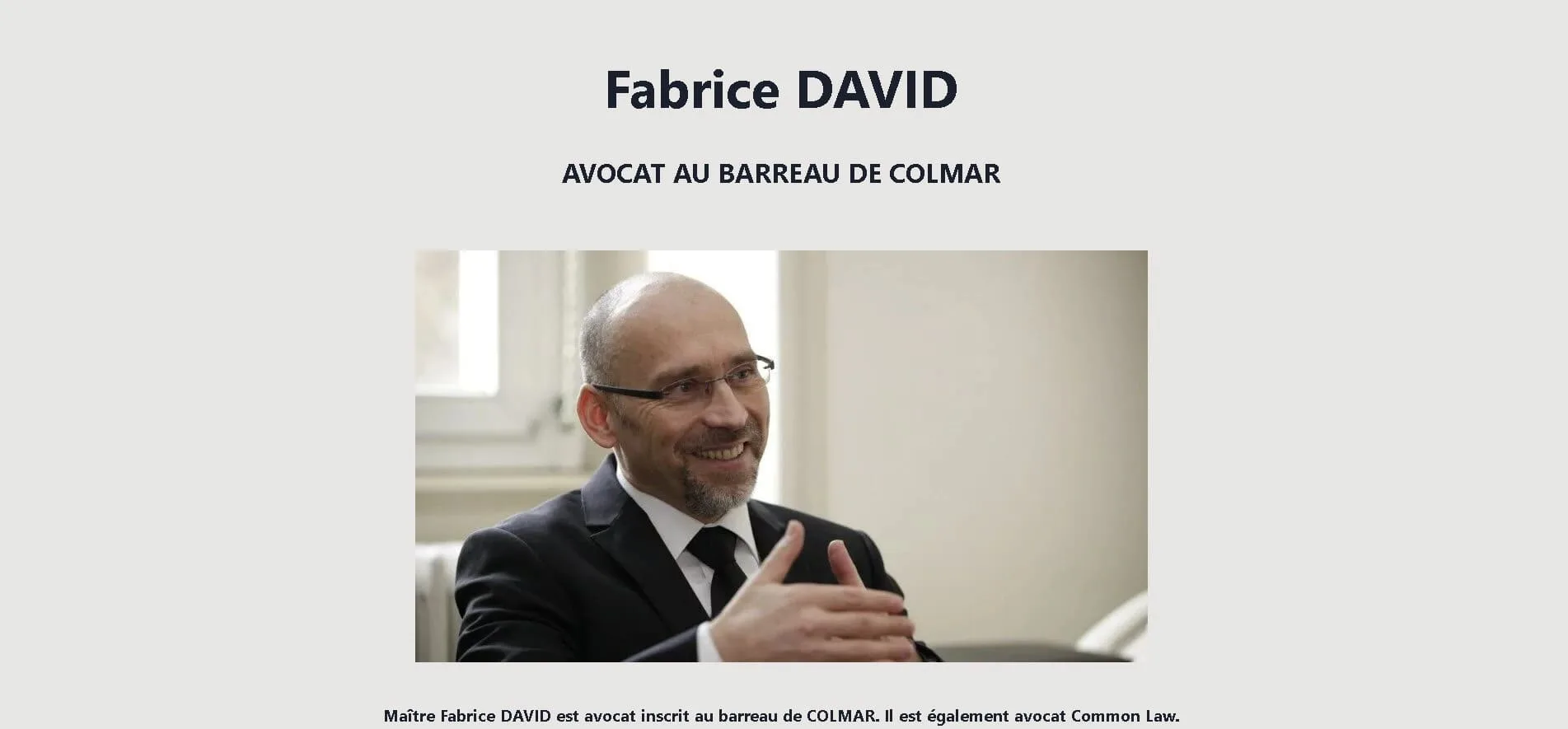 Photo de Maître Fabrice DAVID, avocat inscrit au barreau de COLMAR